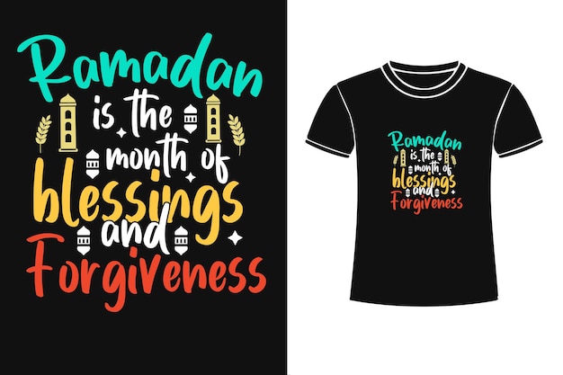 Ramadan To Miesiąc Błogosławieństw I Przebaczenia Islamskiego Projektowania Typografii