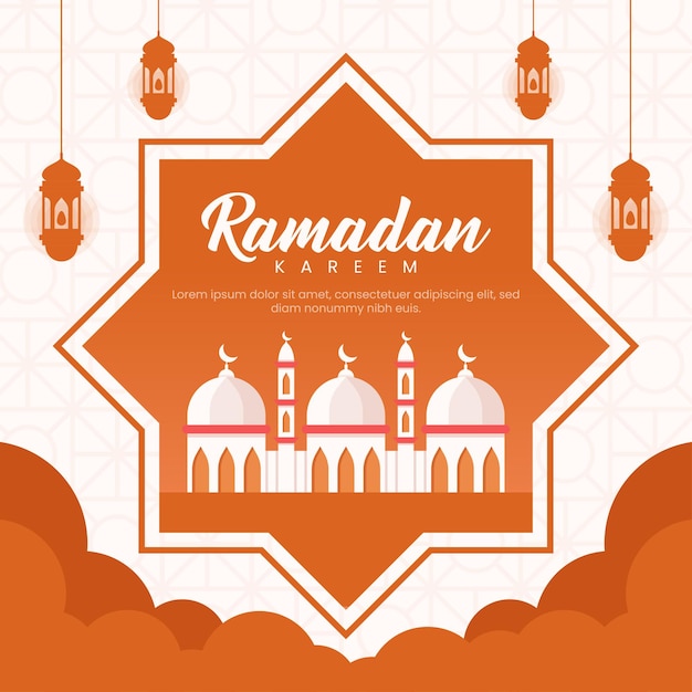 Ramadan Transparent Ilustracja W Płaskiej Konstrukcji