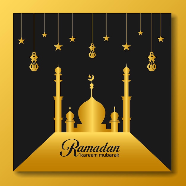 Plik wektorowy ramadanu banner projekt islamski szablon