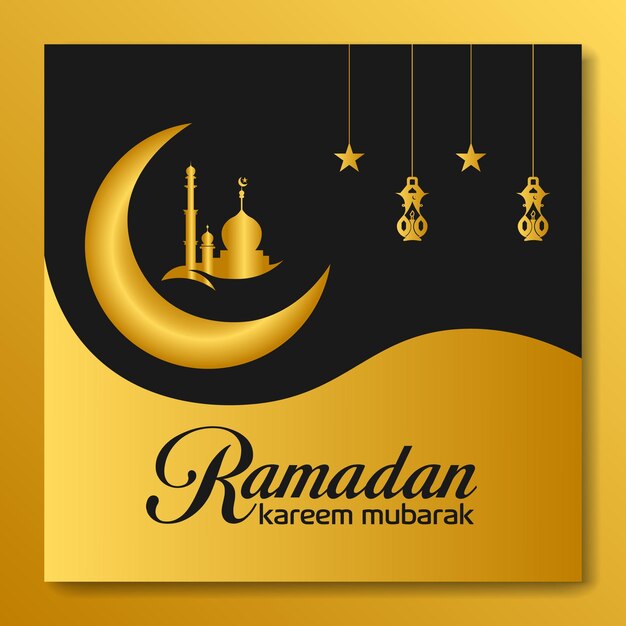 Plik wektorowy ramadanu banner projekt islamski szablon