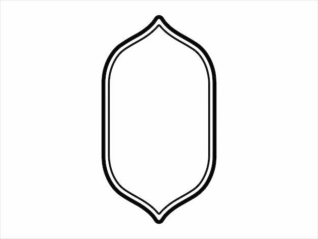 Ramadhan Kareem Frame Line Art