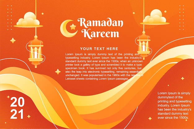 Ramadhan Kareem Tło Tematu I Projekt Szablonu Banera