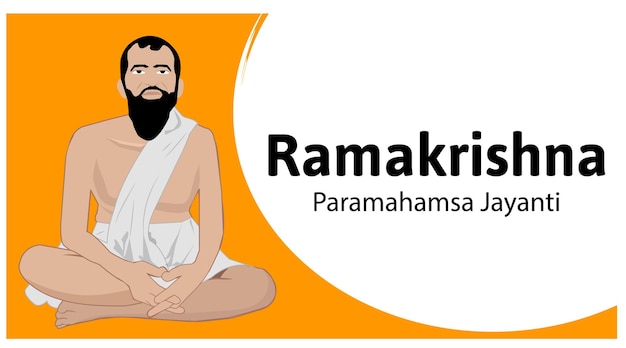 Ramakrishna Paramahamsa Jayanti Ilustracja Wektorowa