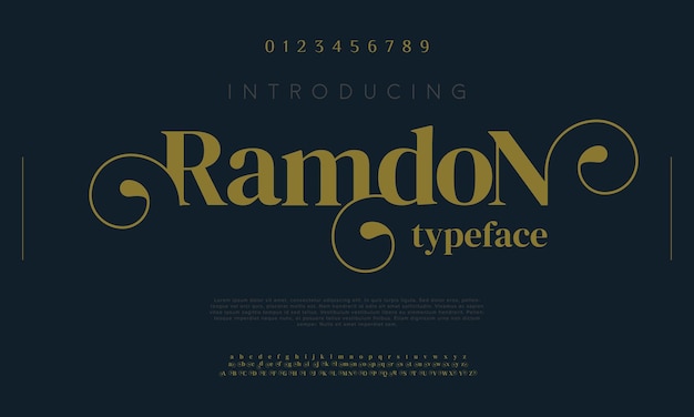 Ramdon Luksusowy Krój Czcionki Ramadan Typografia Alfabetu