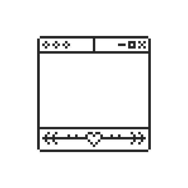 ramka okna ui pixel art