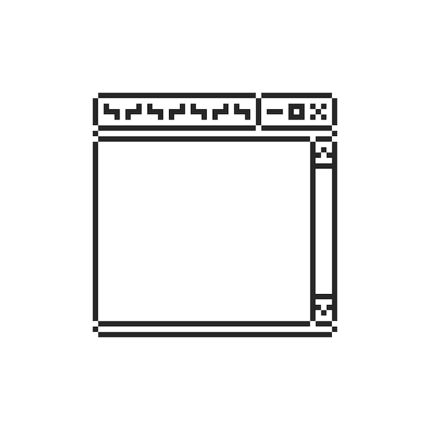 ramka okna ui pixel art