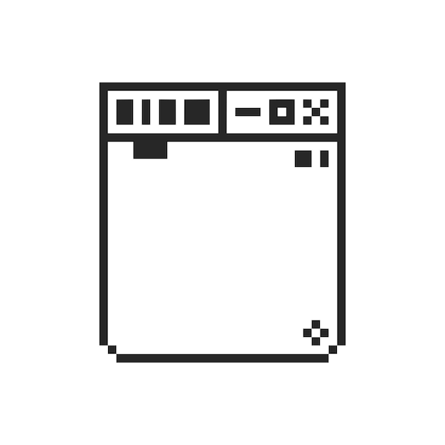ramka okna ui pixel art