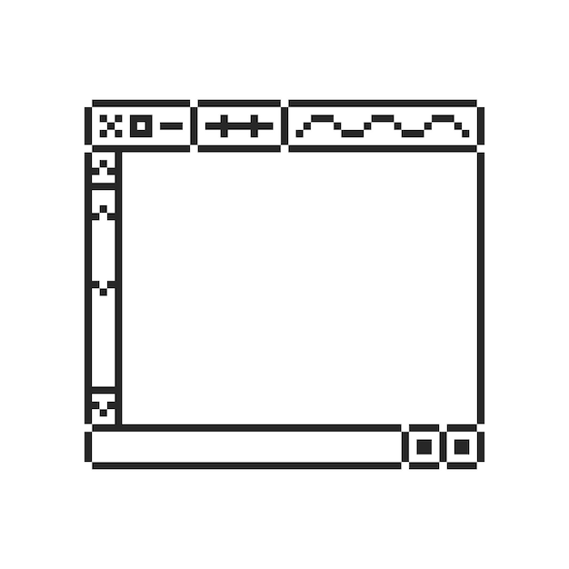ramka okna ui pixel art