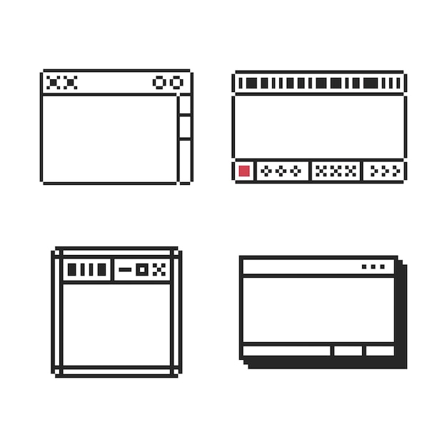 ramka okna ui pixel art