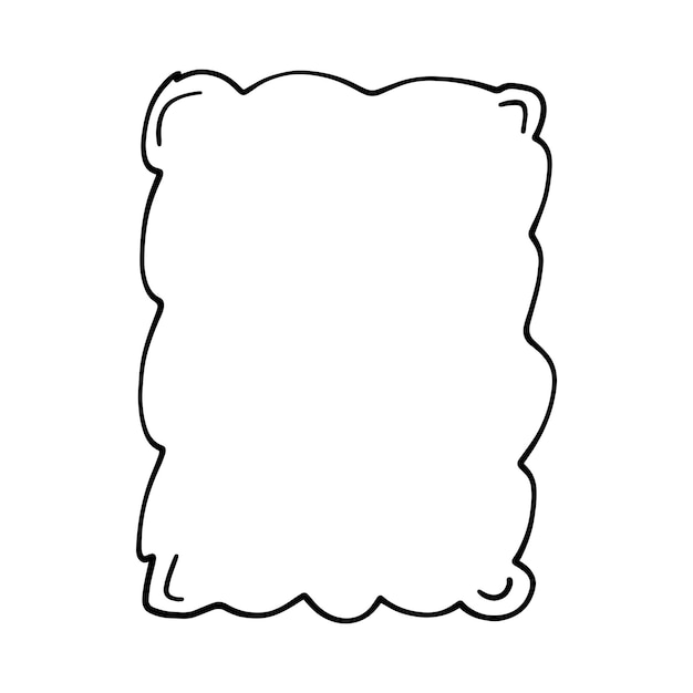 Plik wektorowy ramka ramka ręcznie narysowana prostokątna ikona kształtu dla dekoracyjnego vintage doodle element do projektowania