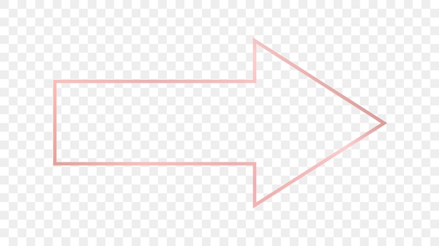 Ramka W Kształcie Strzałki W Kolorze Różowego Złota