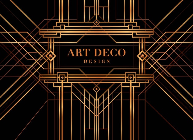 Ramka W Stylu Art Deco, Styl Great Gatsby Deco.