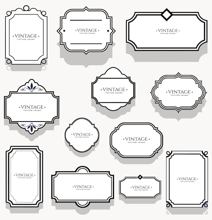 Wektor ramki vintage collection