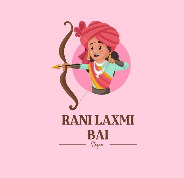 Rani Laxmi Bai Wektor Szablon Logo Maskotki