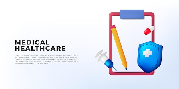 Raport Medyczny Z Kreskówek 3d Diagnozuje Koncepcję Ilustracji Ubezpieczenia Opieki Zdrowotnej Dla Kliniki Szpitalnej