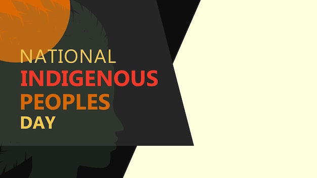 Rdzennych Ludów Dzień Szablon Ilustracja Projekt Dla Tła Transparent Karty Wakacje Koncepcja Uroczystości Z Tekstem