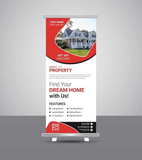 Real Estate Roll Up Banner Design