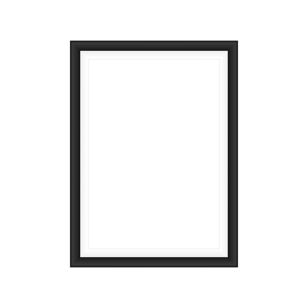 Plik wektorowy realistyczna czarna ramka na białym tle idealna do prezentacji ilustracji wektorowych