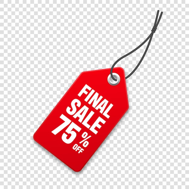 Plik wektorowy realistyczna czerwona tabliczka cenowa specjalna oferta lub zniżka na zakupy etykieta detaliczna papierowa naklejka promocyjna