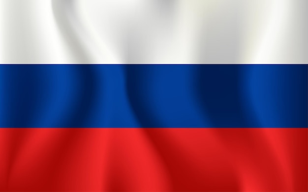 Realistyczna flaga narodowa Rosji