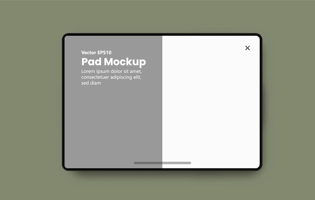 Plik wektorowy realistyczna i elegancka makieta padu makieta ui urządzenia ux dla szablonu prezentacji