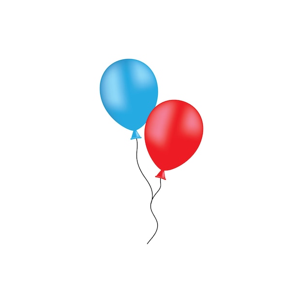 Realistyczna ilustracja balon na białym tle