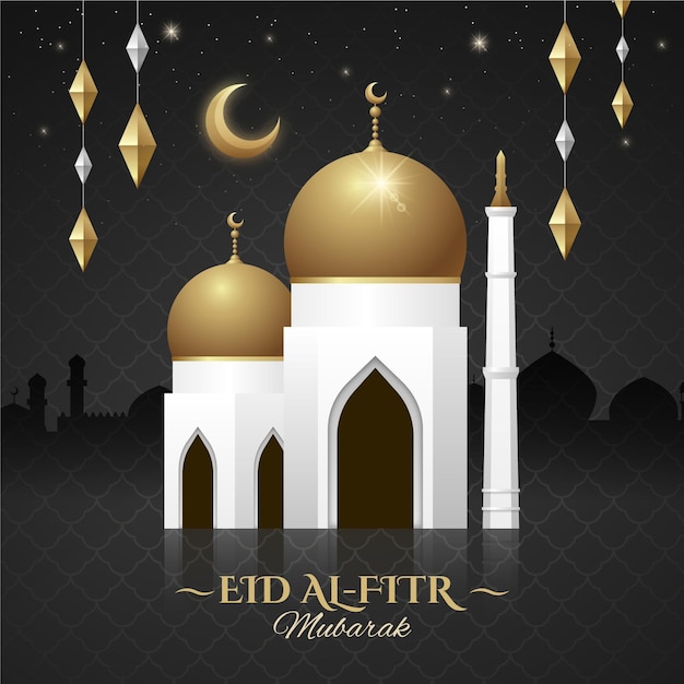 Realistyczna ilustracja eid al-fitr