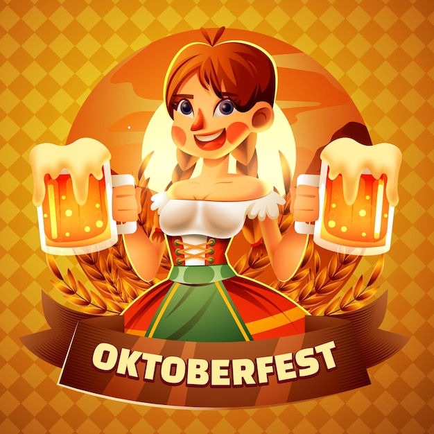 Realistyczna ilustracja na oktoberfest