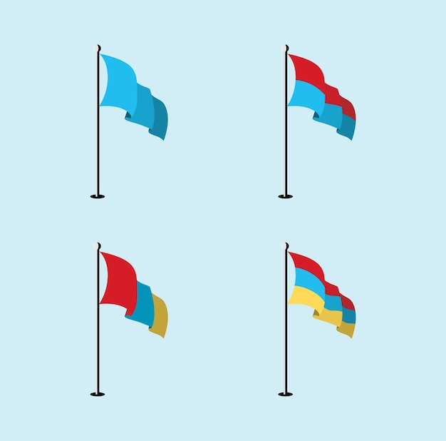 Plik wektorowy realistyczna ilustracja projektu flag