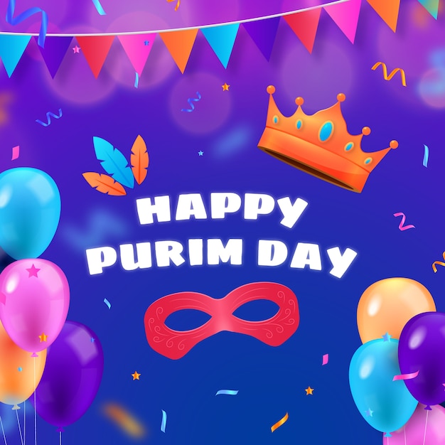 Realistyczna Ilustracja Purim