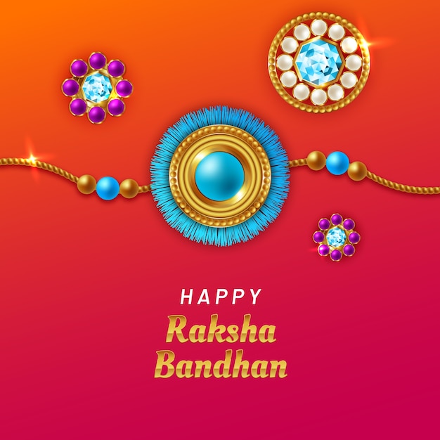 Realistyczna ilustracja raksha bandhan