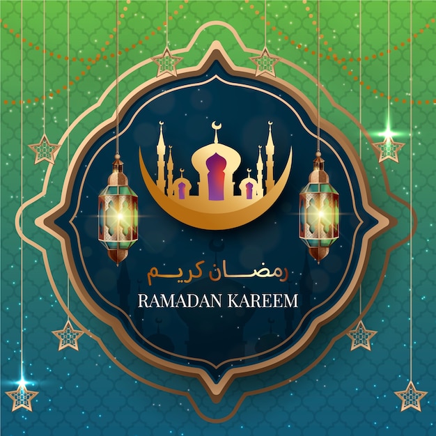 Plik wektorowy realistyczna ilustracja ramadan