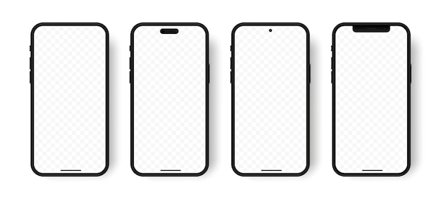 Realistyczna ilustracja smartfonu Ilustracja Smartfonu Przedni widok 3D telefon komórkowy