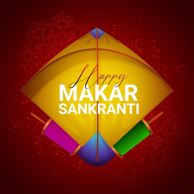 Realistyczna ilustracja szczęśliwego makar sankranti