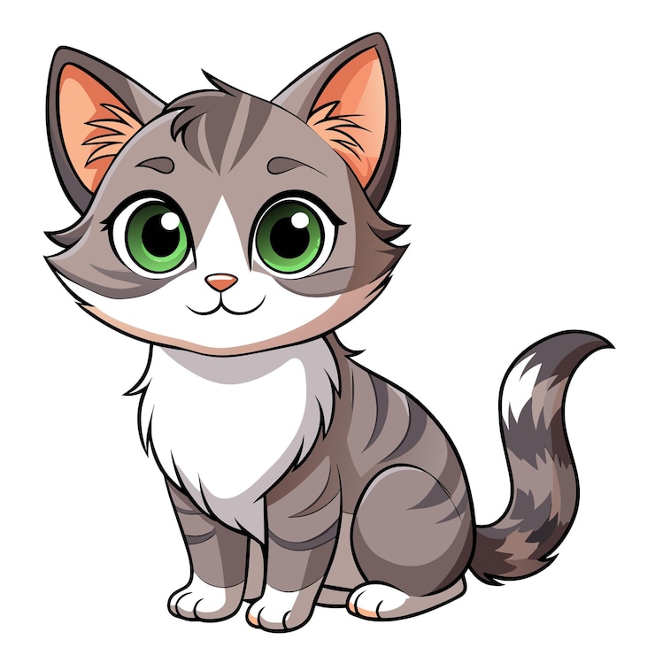 Wektor realistyczna ilustracja wektora cat