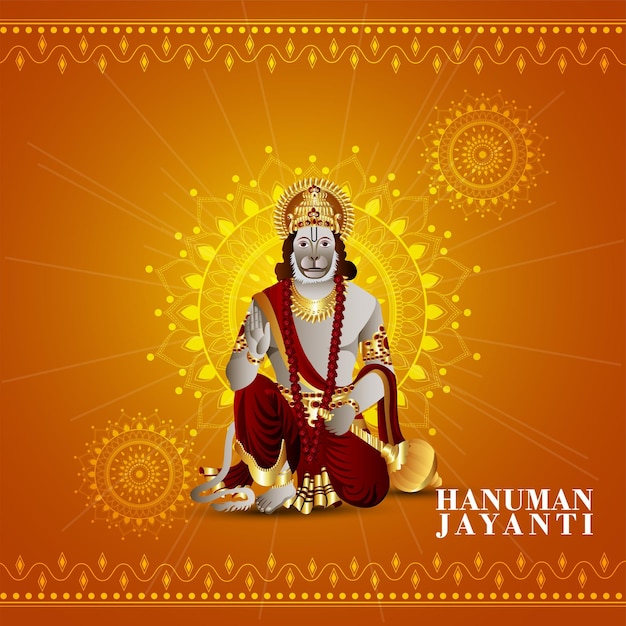 Realistyczna ilustracja wektorowa Hanumana Jayanti