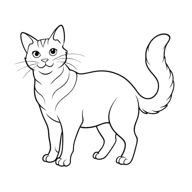 Realistyczna ilustracja wektorowa popularnego kota domowego