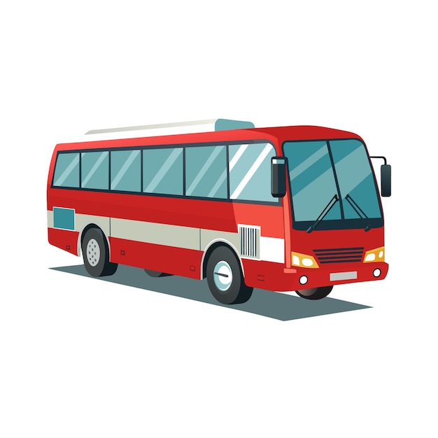 Realistyczna koncepcja ilustracji wektorowej Bus