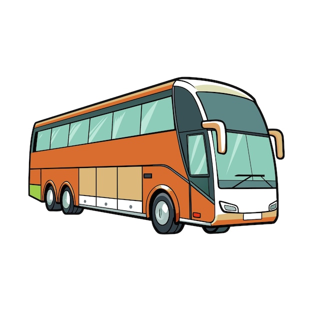 Realistyczna koncepcja ilustracji wektorowej Bus