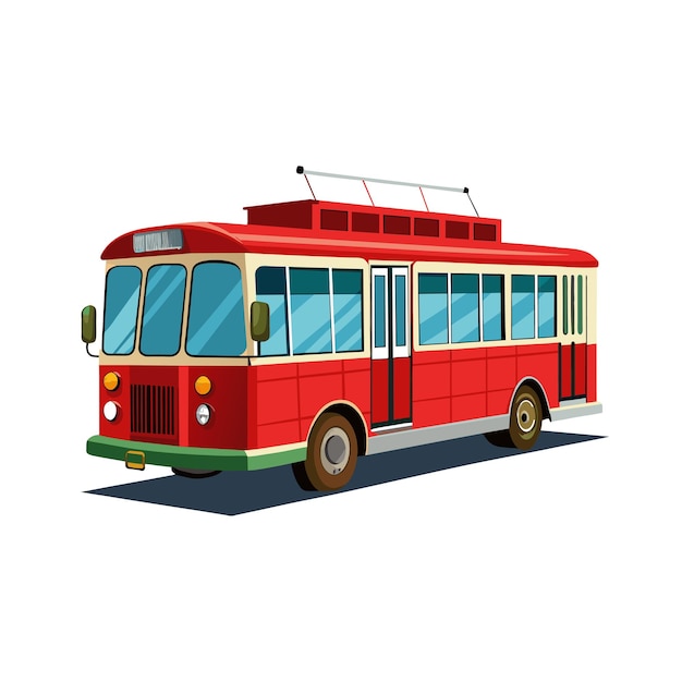 Realistyczna koncepcja ilustracji wektorowej Bus