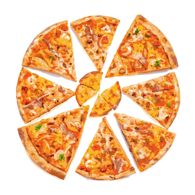 Realistyczna koncepcja ilustracji wektorowej pizzy