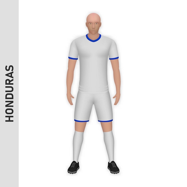 Realistyczna makieta 3D piłkarza Honduras Football Team Kit te