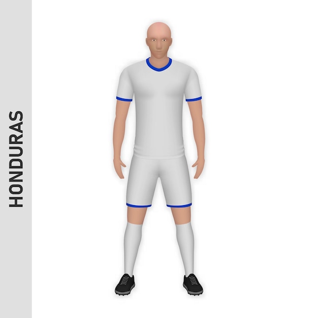 Realistyczna Makieta 3d Piłkarza Honduras Football Team Kit Te