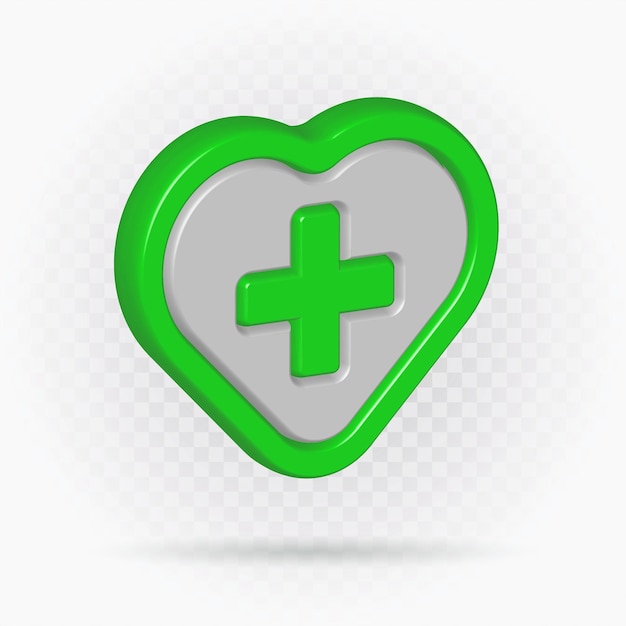 Plik wektorowy realistyczna miłość ikona medyczna serce znak układ odpornościowy znak zdrowie lekarstwa szpitalne