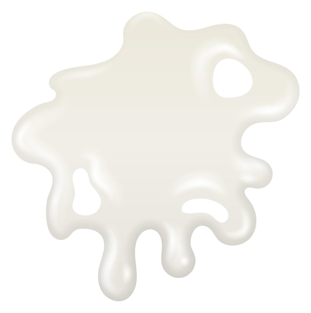 Plik wektorowy realistyczna plamka jogurtu plama kropli mleka tekstura mleczna