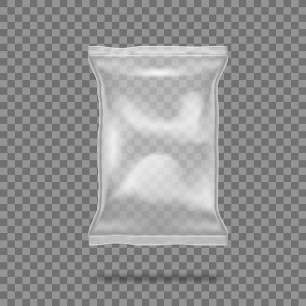 Realistyczna przezroczysta poduszka 3D Plastikowa torba na żywność