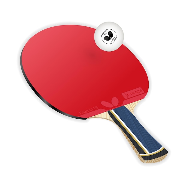 Realistyczna rakieta tenisowa Rakiety do tenisa stołowego Ping pong Butterfly Company Dignics 05 Profesjonalny sprzęt sportowy ITTF Czerwona podkładka gumowa Strona atakująca Piłka treningowa