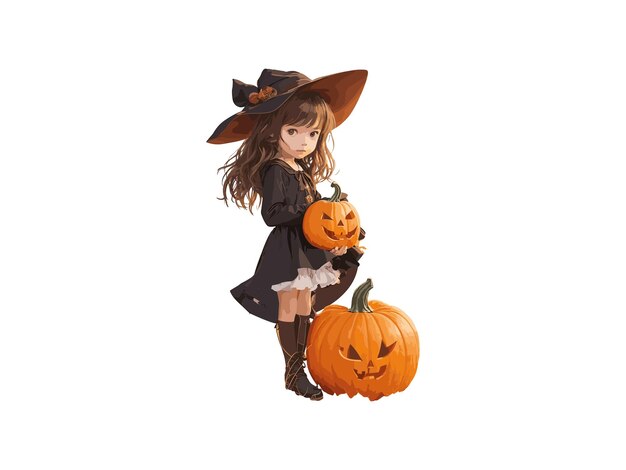 Plik wektorowy realistyczna śliczna czarownica halloween koncepcja png clipart