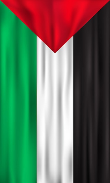 Realistyczna Tapeta 3d Z Flagą Palestyny