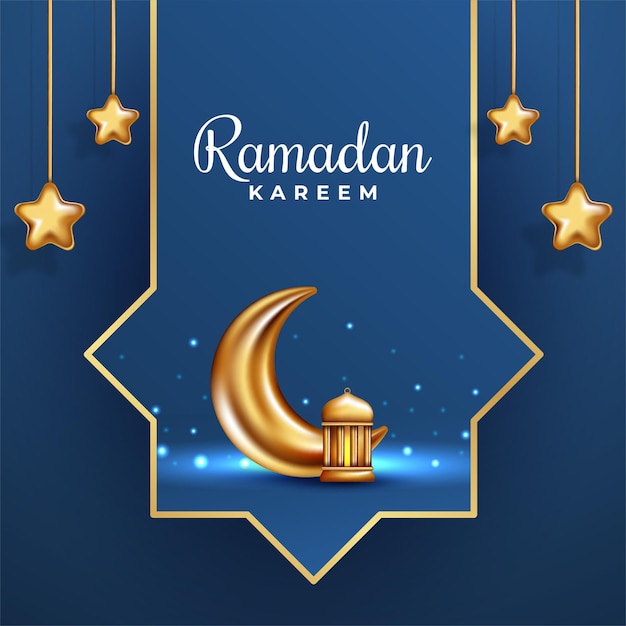 Realistyczna Trójwymiarowa Ilustracja Ramadan Kareem